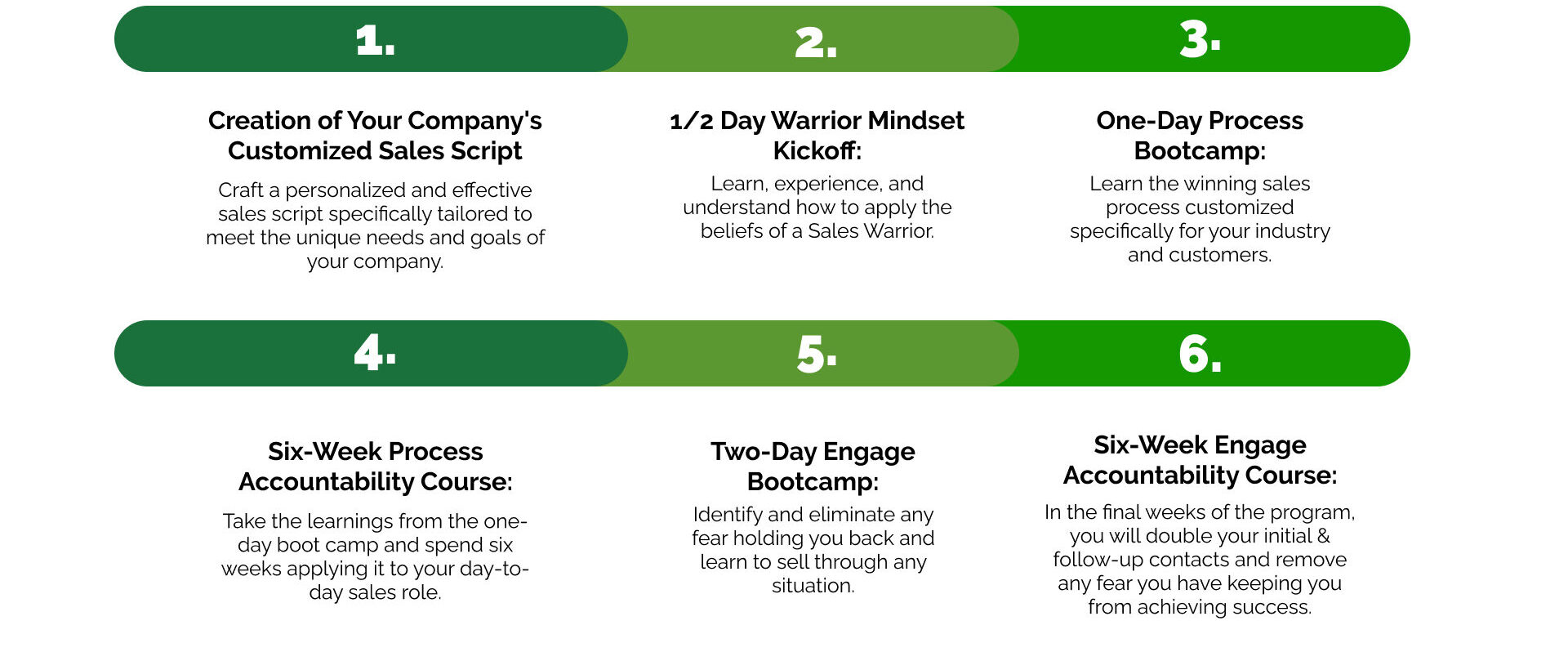 Warrior Selling Sales Training phases